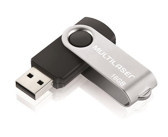 Pen Drive Multilaser Twist Preto 16GB - PD588