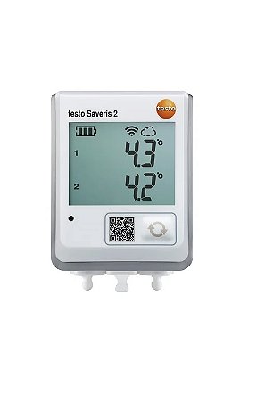 Testo Saveris 2-T2 - Data logger WiFi com display e 2 conexões para sondas de temperatura NTC - 0572 2032