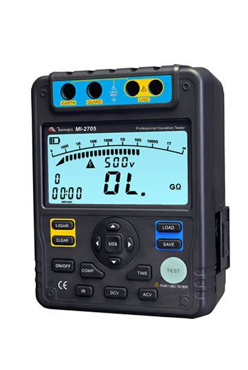 Megômetro CATIII 600V/ Tensão de Teste (DC) até 5kV e Interface USB - Minipa MI-2705