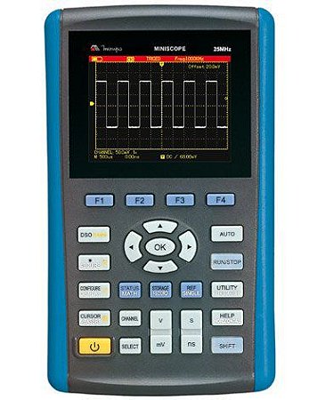 Osciloscópio Portátil 25MHz/Memória canal 12k pontos/ Interface USB/Data Logger - Minipa MINISCOPE