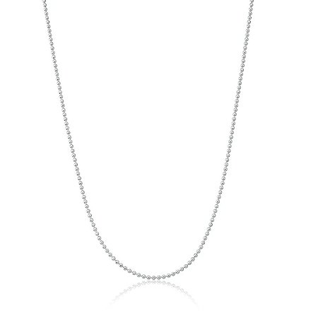 Corrente Bolinha Diamantada 70 cm Prata 925