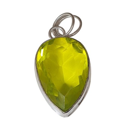 Pingente Quartzo Lemon de Prata 925