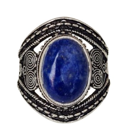 Anel Lápis Lazuli Oval de Prata 925