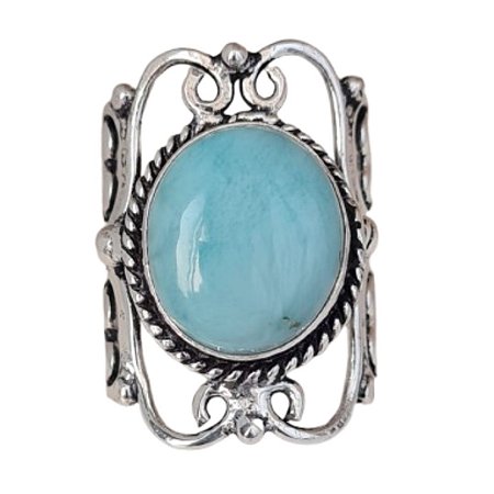 Anel Larimar de Prata 925