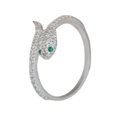 Anel Serpente Cobra de Prata 925