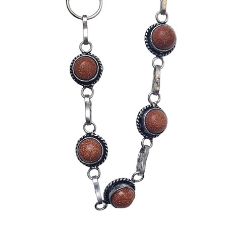 Pulseira Pedra do Sol Prata 800 Folheado