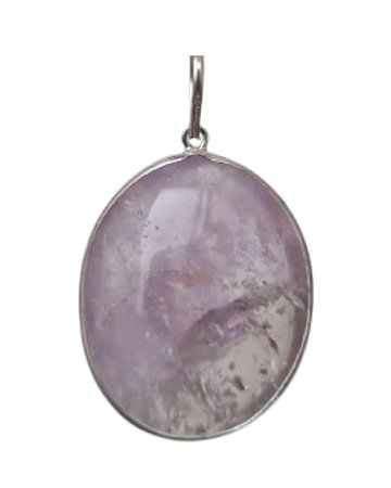 Pingente Ametista Oval de Prata 925