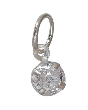 Pingente Ponto de Luz Cristal Prata 925