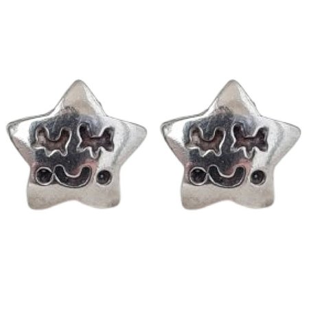 Brinco Estrela Segundo Furo de Prata 925