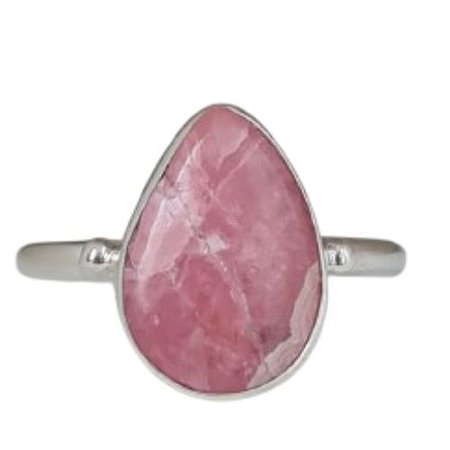 Anel Rodocrosita Gota de Prata 925