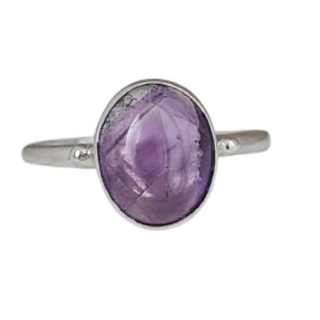 Anel Ametista Oval de Prata 925