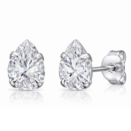 Brinco Cristal Gota de Prata 925