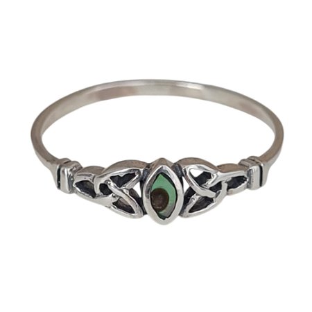 Anel Abalone Oval de Prata 925