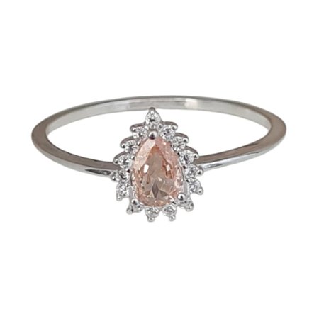 Anel Citrino Gota de Prata 925