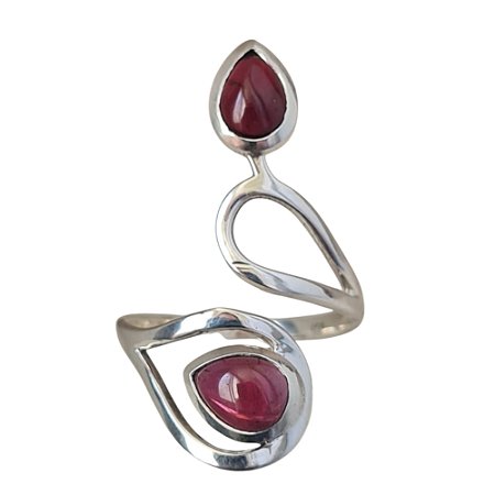 Anel Granada Duplo de Prata 925