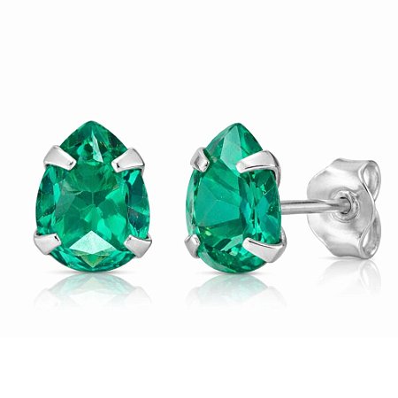 Brinco Turmalina Gota de Prata 925