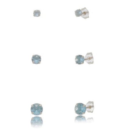 Trio Água Marinha de Prata 925