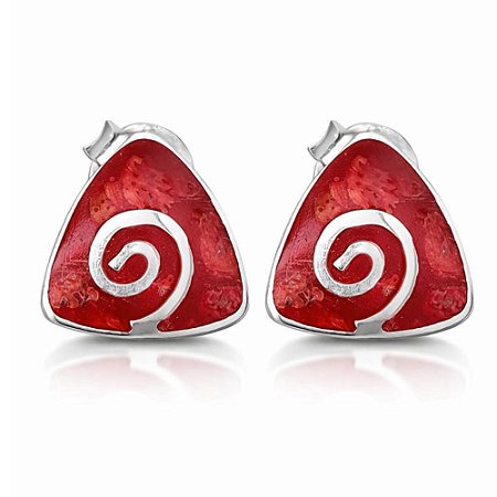 Brinco Coral de Prata 925