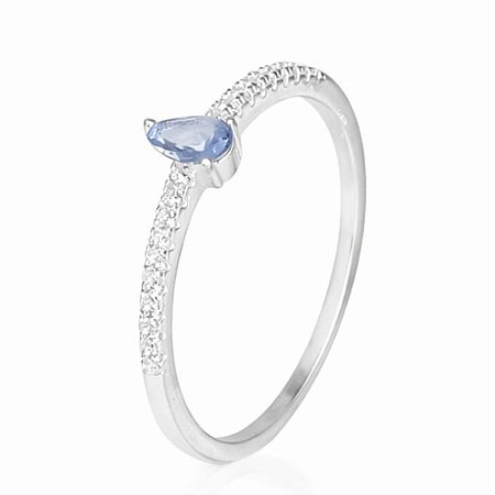 Anel Lavanda Gota Céu de Prata 925