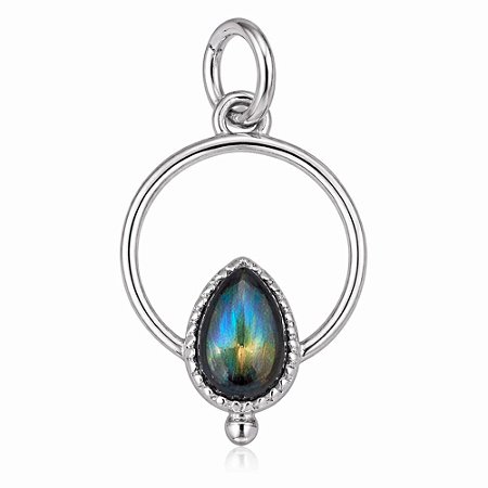 Pingente Labradorita Gota de Prata 925