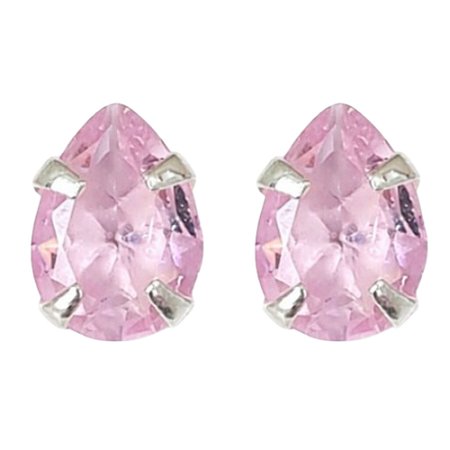 Brinco Rosê Gota de Prata 925