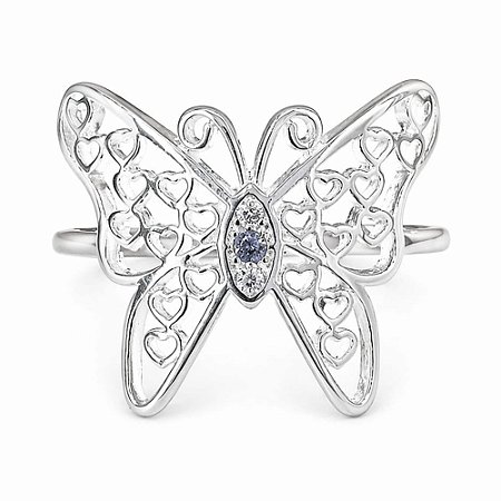 Anel Borboleta de Prata 925