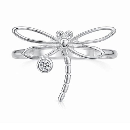 Anel Libélula de Prata 925