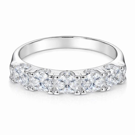 Aliança Grossa Zircônias de Prata 925