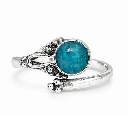 Anel Esmeralda Indiano de Prata 925