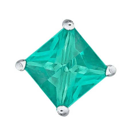 Pingente Turmalina Quadrado de Prata 925