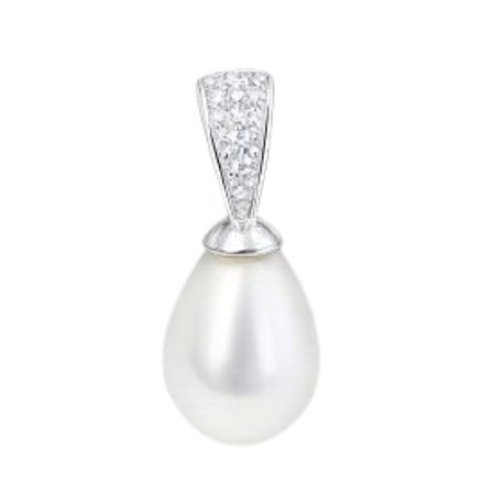 Pingente Pérola com Zircônias Prata 925