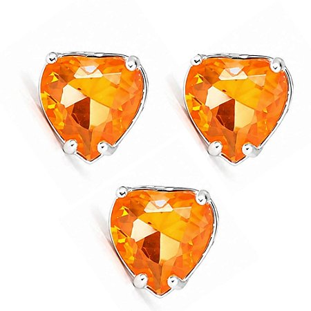 Conjunto Brinco e Pingente Aperol Prata 925