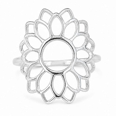 Anel Mandala de Prata 925
