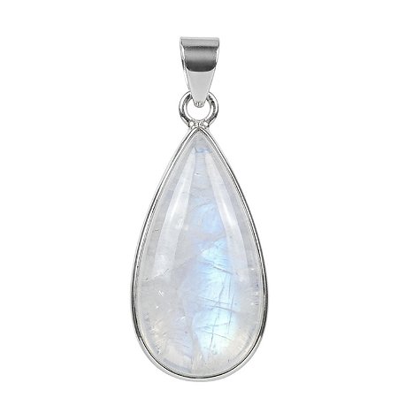Pingente Pedra da Lua Gota de Prata 925