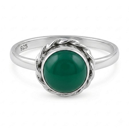 Anel Jade da Malásia Cordinha Prata 925