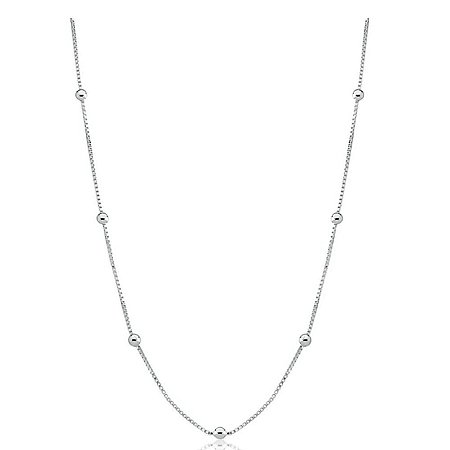 Corrente Veneziana Bola 60 cm Prata 925