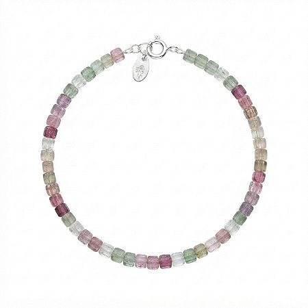 Pulseira Fluorita de Prata 925