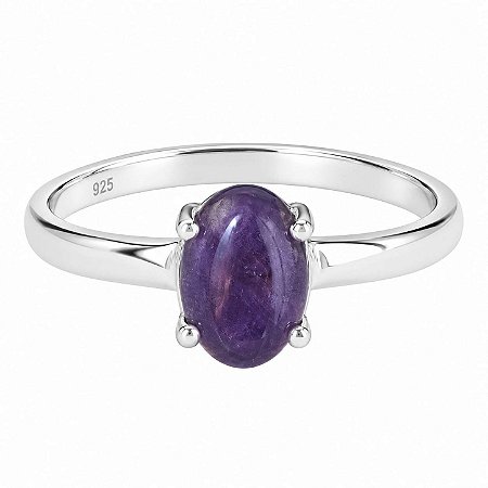 Anel Ametista Oval Prata 925