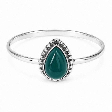 Anel Jade Gotinha de Prata 925