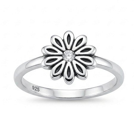 Anel Flor Indiano de Prata 925