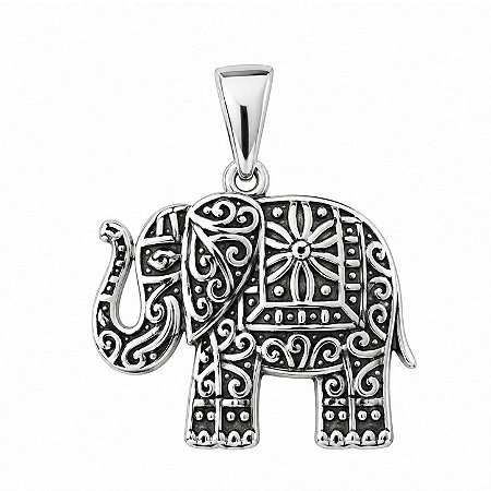 Pingente Elefante de Prata 925