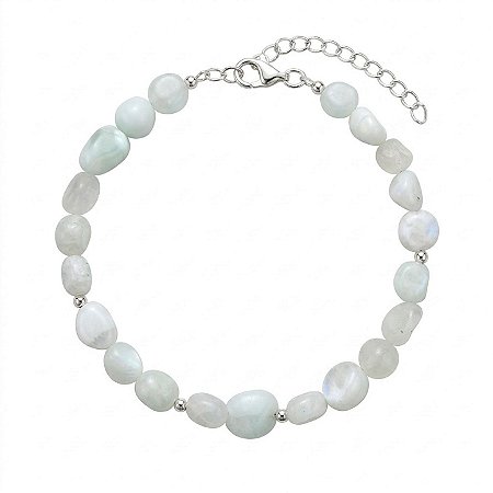 Pulseira Água Marinha de Prata 925