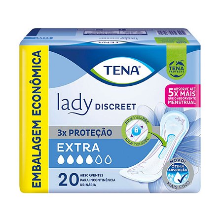 ABSORVENTE TENA LADY DISCREET EXTRA - 20 unid.