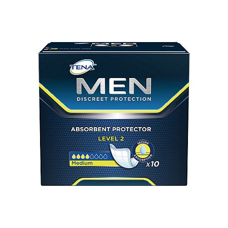 ABSORVENTE MASCULINO TENA MEN - 10 unid.