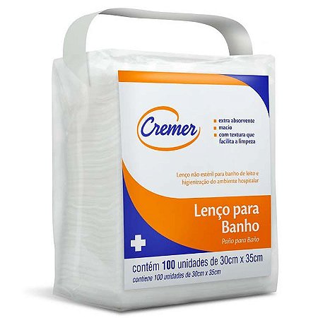 LENÇO PARA BANHO CREMER - 100 unid.