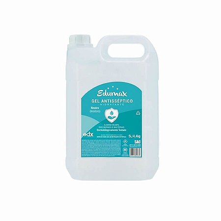 ÁLCOOL GEL ANTISSÉPTICO EDUMAX 70% - 5L