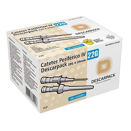 Cateter Periférico Intravenoso 22g Unidade - Descarpack