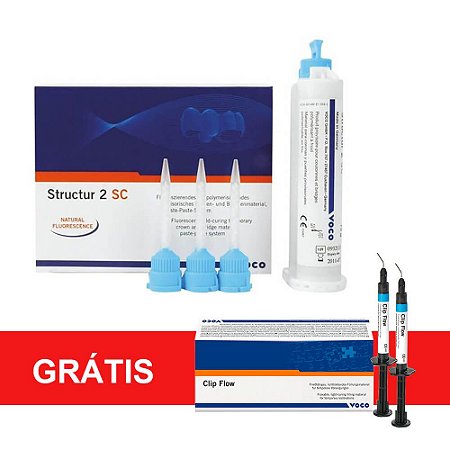 Resina Bisacrilica Structur 2 Sc + Clip Flow - Voco