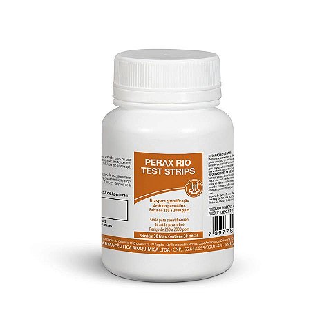 Fita Teste Perax Rio Test Strips - Rioquimica