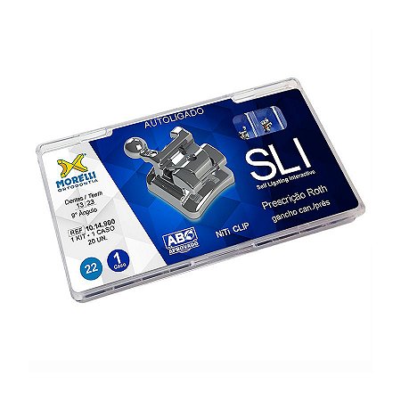 10.14.900 Kit Braquetes Roth Sli Autoligado 022 C/gancho 1cs - Morelli